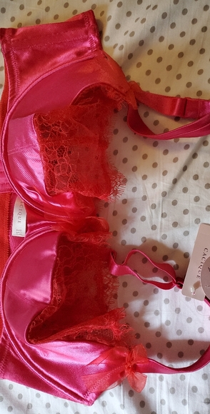Cacique Other - Cacique Bright Pink Lace Balconette Bra 44D NWT